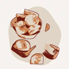 الفواكه: التين، المشمش، التفاح